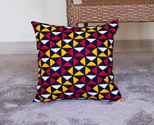 Load image into Gallery viewer, African Print Throw Pillow Cover, African Cushion Cover, Ankara Kitenge Kente Cushion Cover