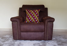 Load image into Gallery viewer, African Throw Pillow Cover: Black, Red, Yellow, White