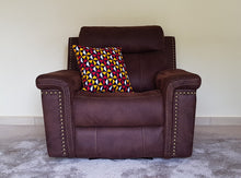 Load image into Gallery viewer, African Throw Pillow Cover: Black, Red, Yellow, White