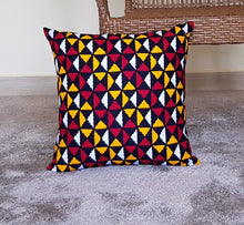 Load image into Gallery viewer, African Throw Pillow Cover: Black, Red, Yellow, White