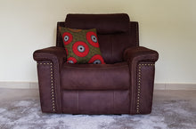 Load image into Gallery viewer, African Throw Pillow Cover: Green, Black, Red, Yellow