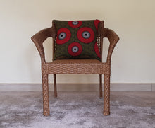Load image into Gallery viewer, African Throw Pillow Cover: Green, Black, Red, Yellow