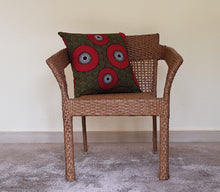 Load image into Gallery viewer, African Throw Pillow Cover: Green, Black, Red, Yellow