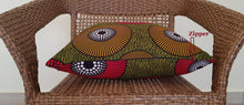 Load image into Gallery viewer, African Throw Pillow Cover: Green, Black, Red, Yellow