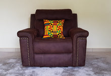 Load image into Gallery viewer, African Throw Pillow Cover: Yellow, Red, Green, Black