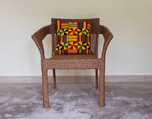 Load image into Gallery viewer, African Throw Pillow Cover: Yellow, Red, Green, Black
