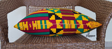 Load image into Gallery viewer, African Throw Pillow Cover: Yellow, Red, Green, Black