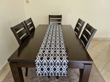 Load image into Gallery viewer, African Print Table Runner & Napkins Set: Black, White