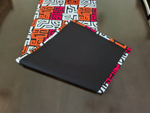 Load image into Gallery viewer, African Print Table Runner & Napkins Set: Orange, Red, White, Black