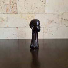 Load image into Gallery viewer, African Wooden Sculpture of Maasai Woman, Ethnic Carving, Statue, Figurine (C)