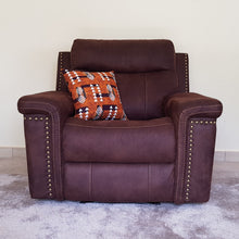 Load image into Gallery viewer, African Throw Pillow Cover: Orange Brown, Black and White