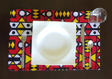 Load image into Gallery viewer, African print placemats, table mats, cotton