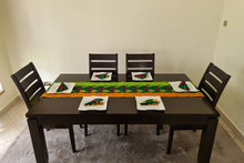 Load image into Gallery viewer, African Print Table Runner & Napkins Set: Green, Yellow, Red, Black