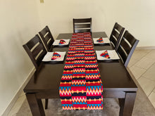 Load image into Gallery viewer, African print table runner with matching African print napkins (1 table runner, 6 napkins)