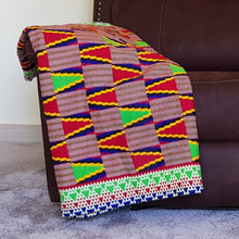 Load image into Gallery viewer, African Print Throw Blanket