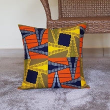 Load image into Gallery viewer, African Print Throw Pillow Cover, African Cushion Cover, Ankara Kitenge Kente Cushion Cover
