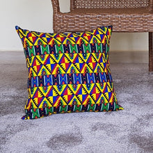 Load image into Gallery viewer, African Print Throw Pillow Cover, African Cushion Cover, Ankara Kitenge Kente Cushion Cover