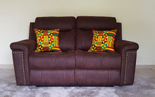 Load image into Gallery viewer, African Throw Pillow Cover: Yellow, Red, Green, Black
