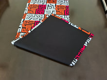 Load image into Gallery viewer, African Print Table Runner &amp; Napkins Set: Orange, Red, White, Black

