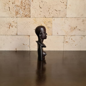 African Wooden Sculpture of Maasai Woman, Ethnic Carving, Statue, Figurine (J)