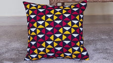 Load and play video in Gallery viewer, African Throw Pillow Cover: Black, Red, Yellow, White
